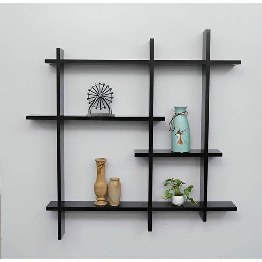 Wooden Floating Wall Shelves for Living Room - Hanging Design